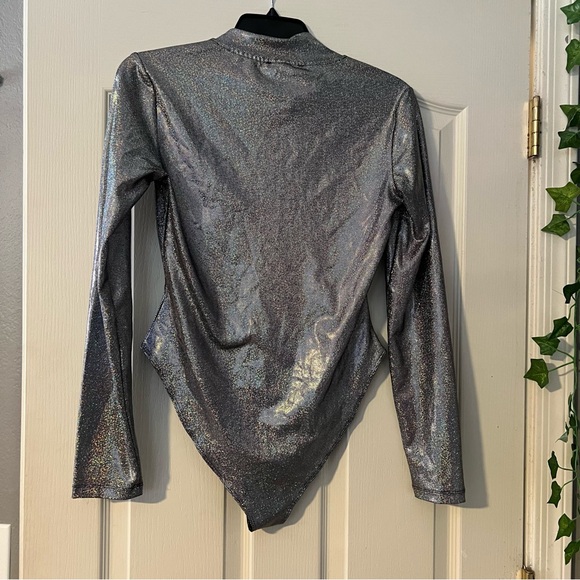 Forever 21 Silver Metallic Bodysuit - Picture 2 of 3